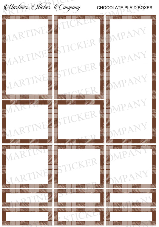 *PRINTABLE* Chocolate Plaid Boxes