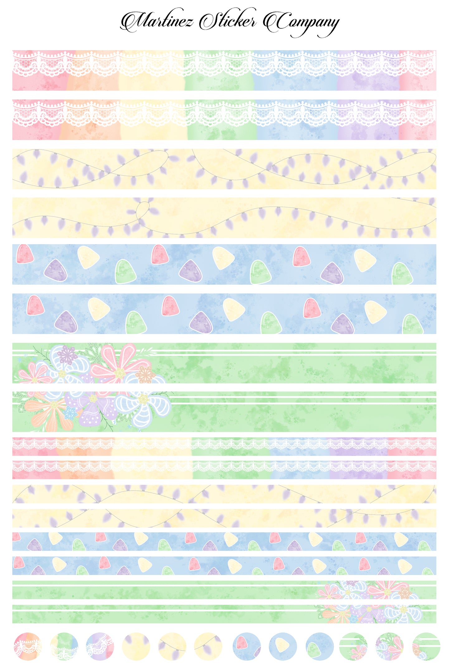 *PRINTABLE* Cute Pastel Washi Strips