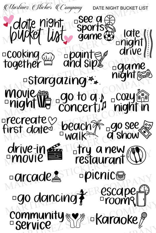 Date Night Bucket List