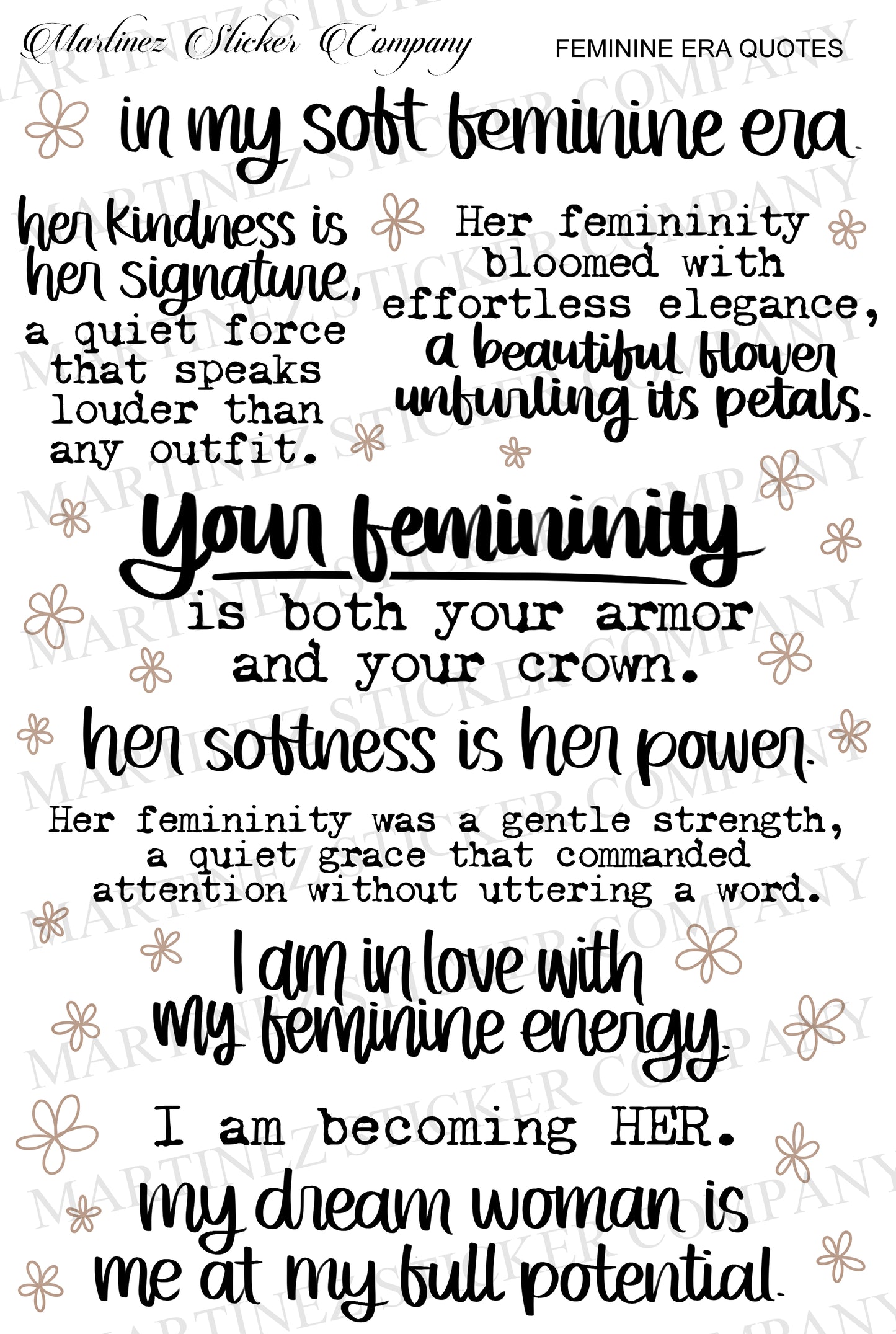 *PRINTABLE* Feminine Era Quotes