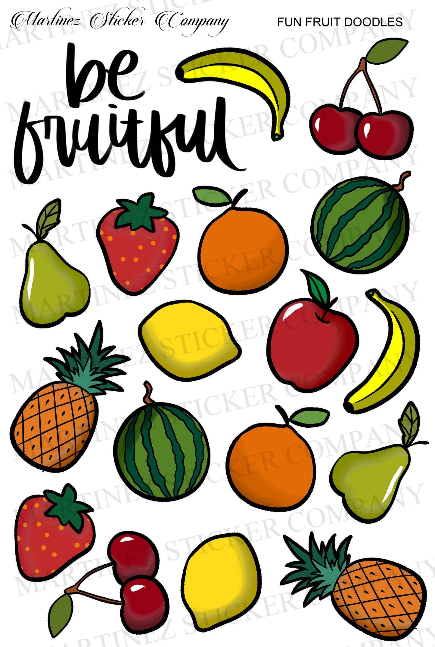 *PRINTABLE* Fun Fruit Doodles