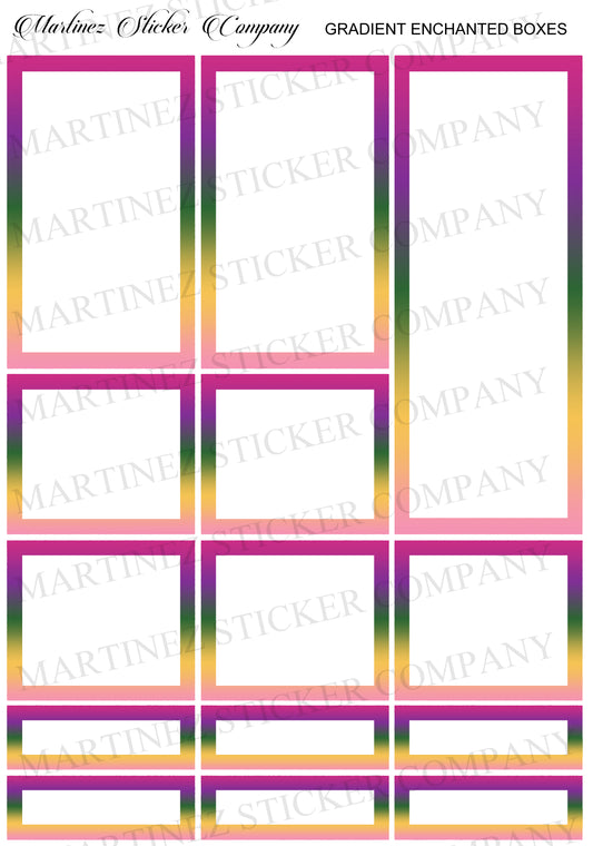 *PRINTABLE* Gradient Enchanted Boxes
