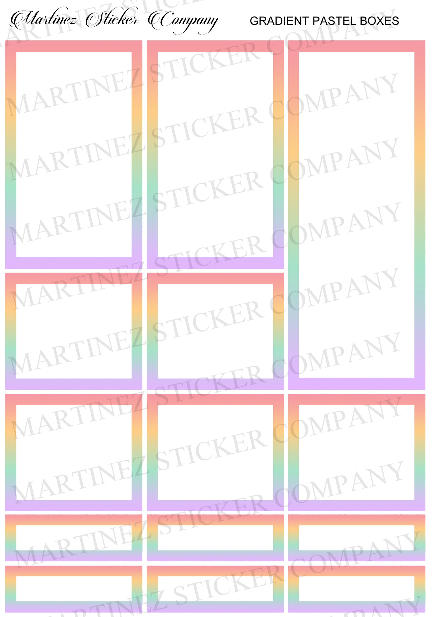 Gradient Pastel Boxes