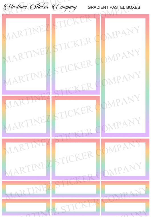 *PRINTABLE* Gradient Pastel Boxes
