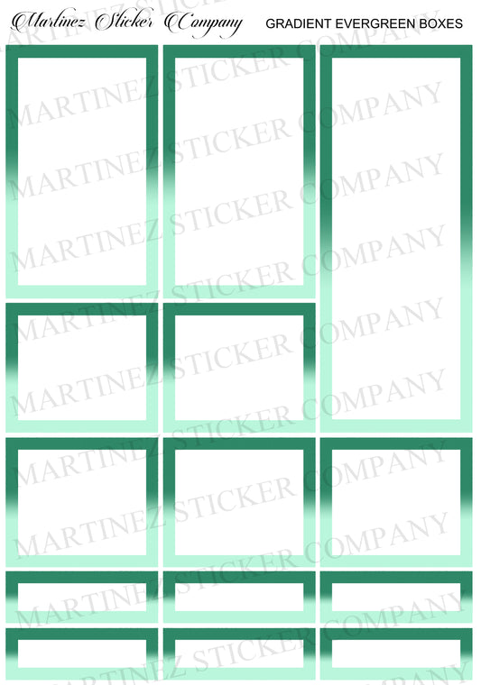 Gradient Evergreen Boxes
