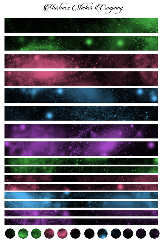 Galaxy Washi Strips Color