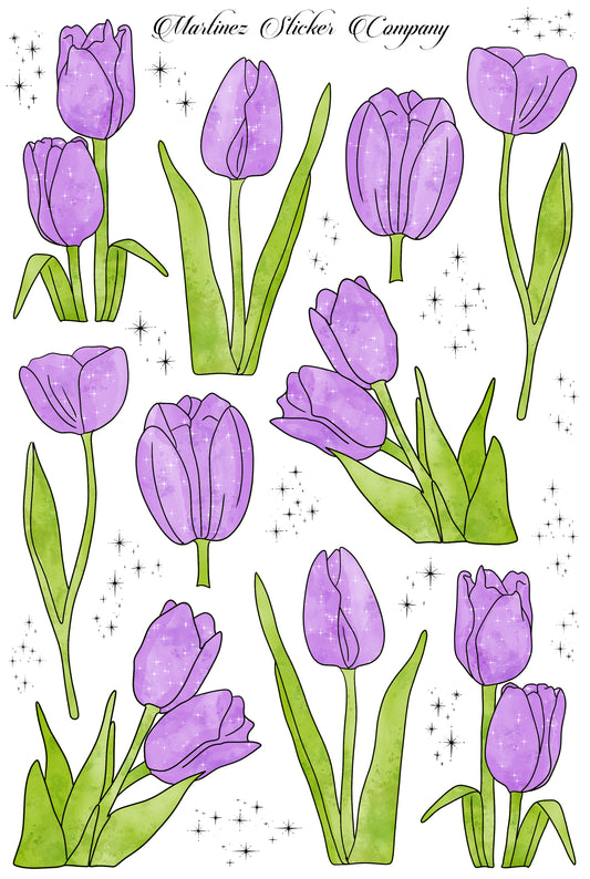 *PRINTABLE* Gentle Tulips Purple