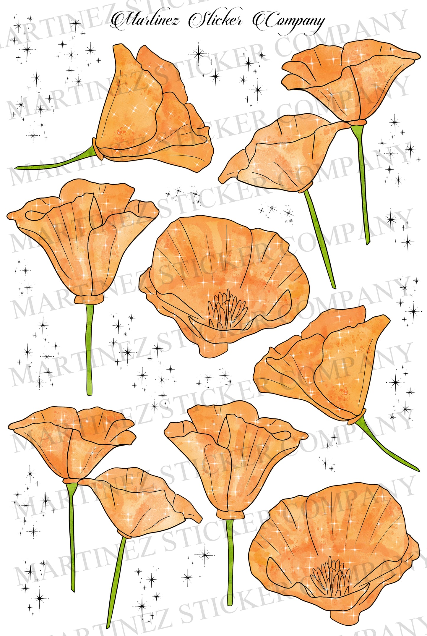 Gentle Orange Poppy