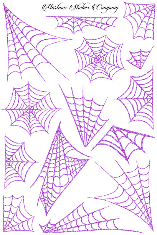 Glitter Spider Webs Purple