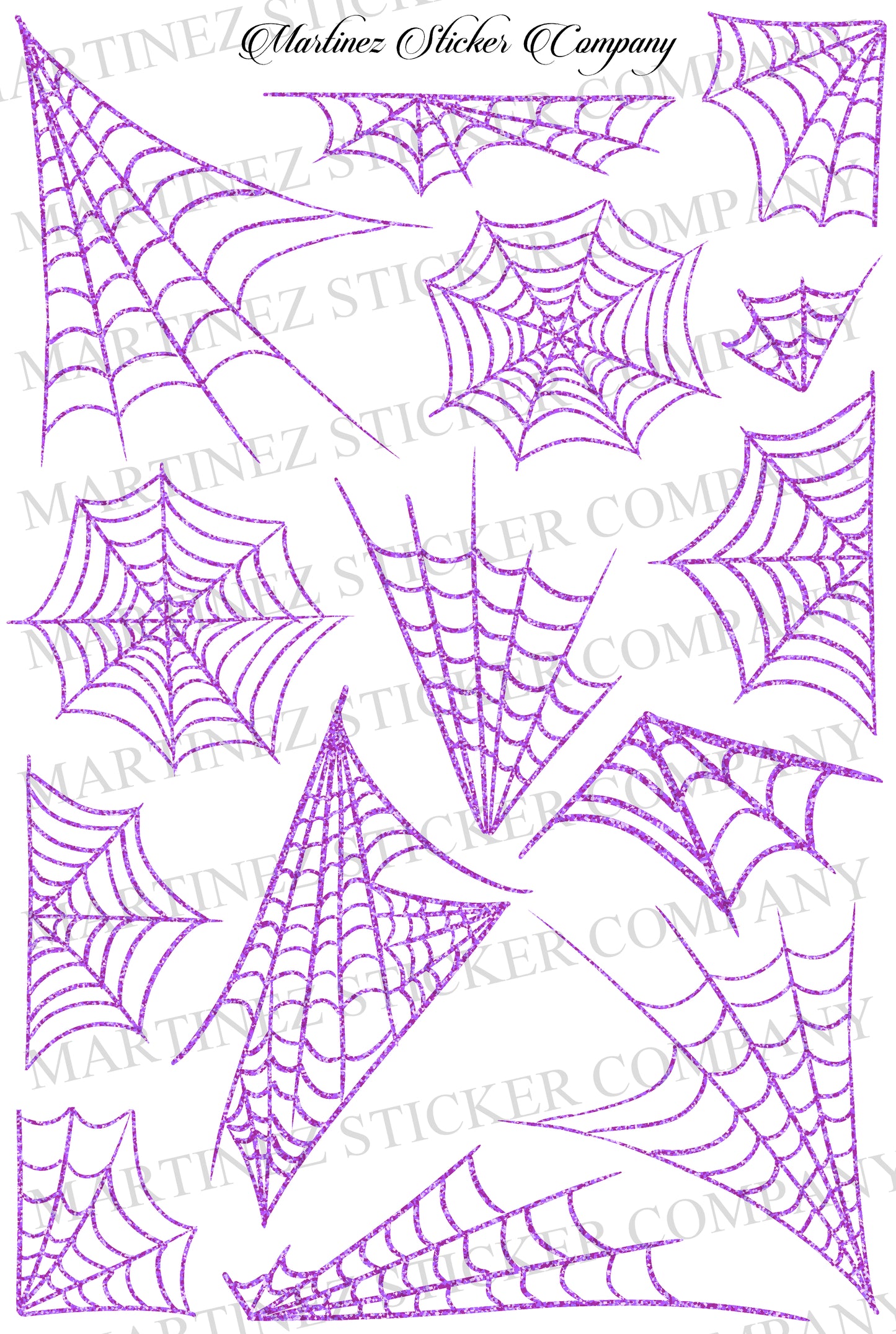 *PRINTABLE* Glitter Spider Webs Purple