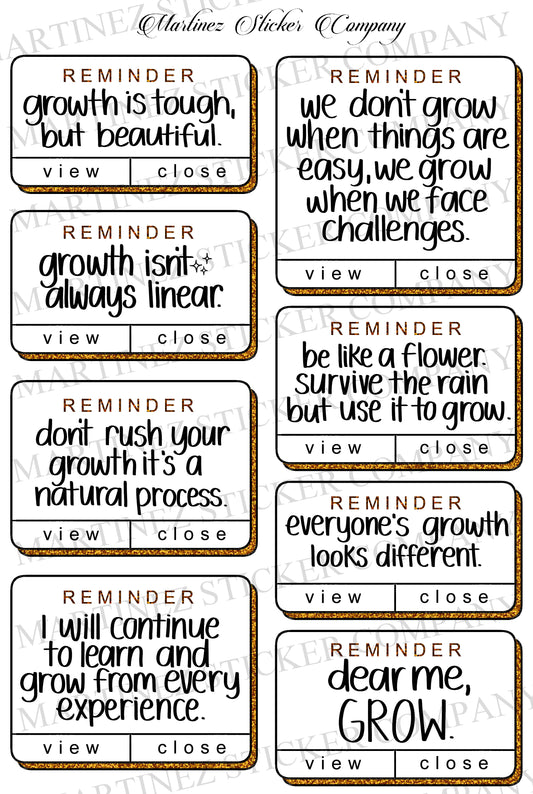 *PRINTABLE* Growth Reminder Boxes