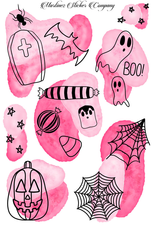 *PRINTABLE* Halloween Doodles Pink