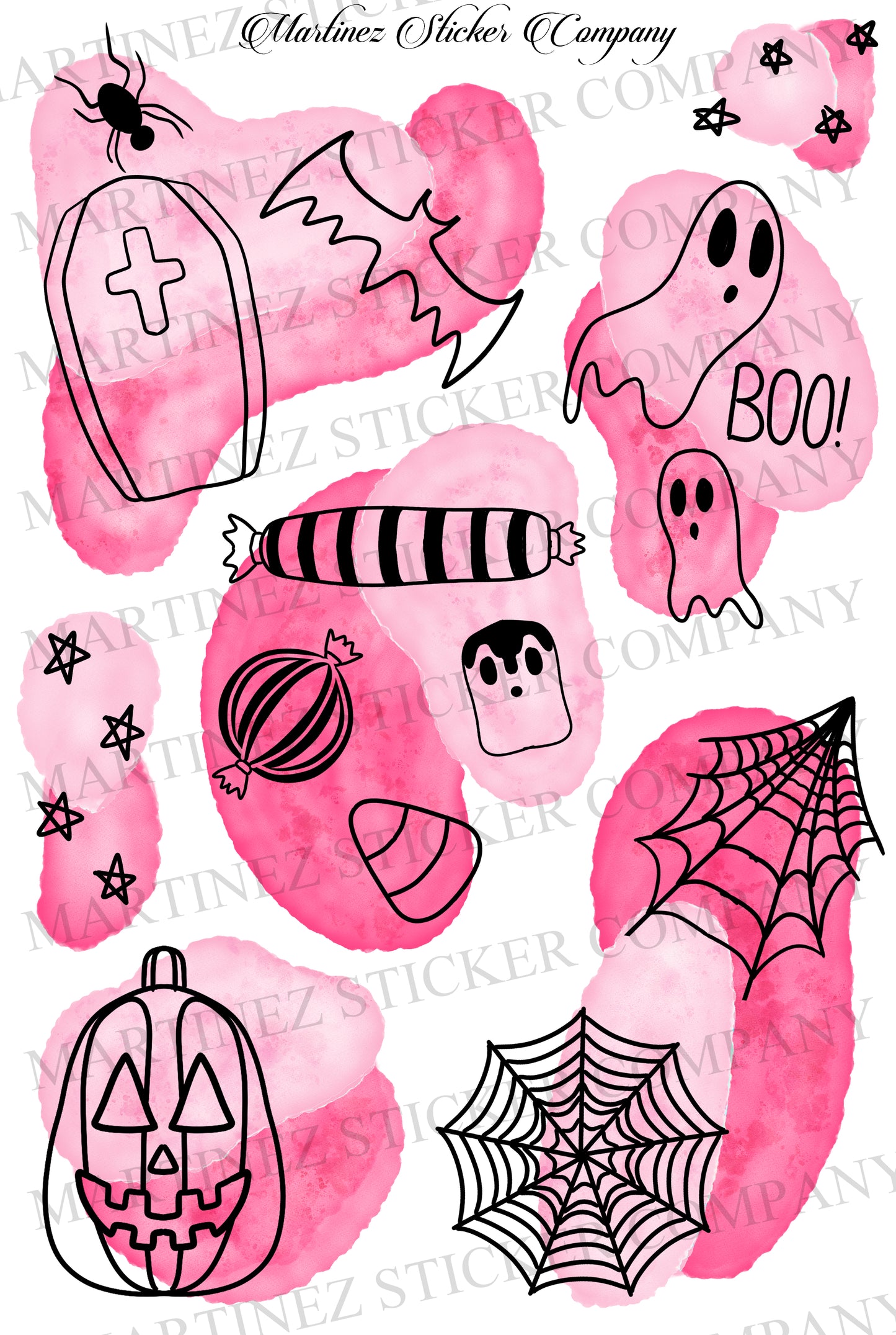 Halloween Doodles Pink