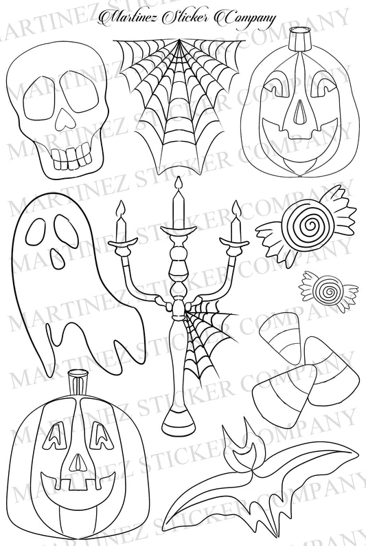 *PRINTABLE* Halloween Vibes BW