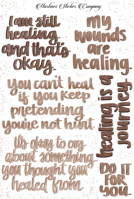 Healing Wooden Quotes