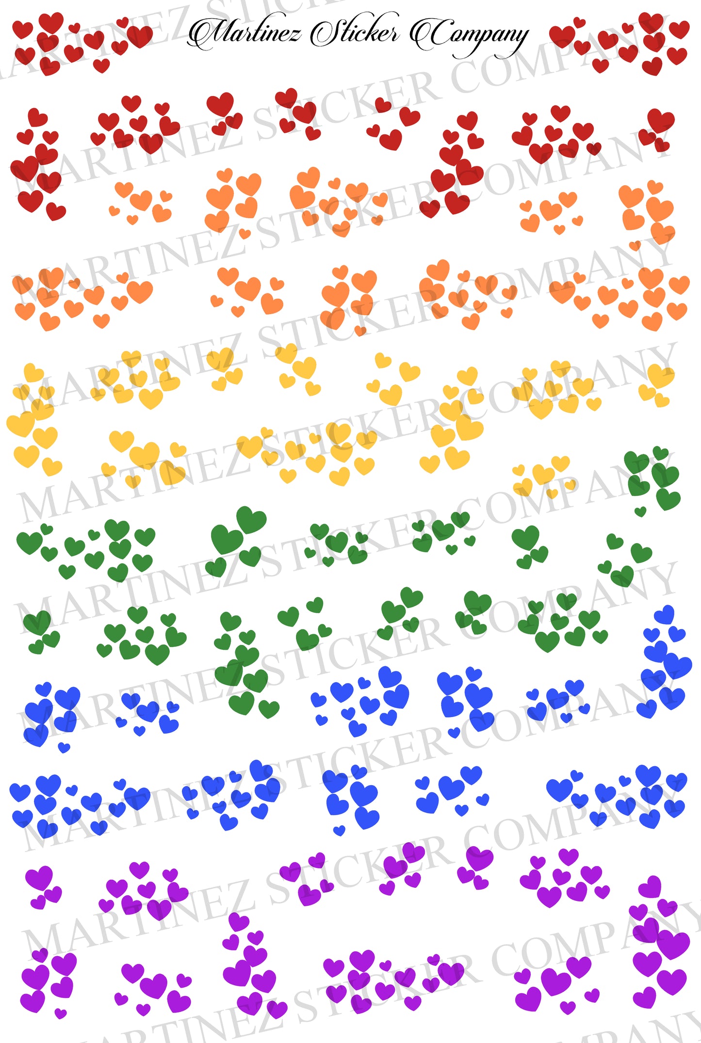 Heart Clusters Rainbow