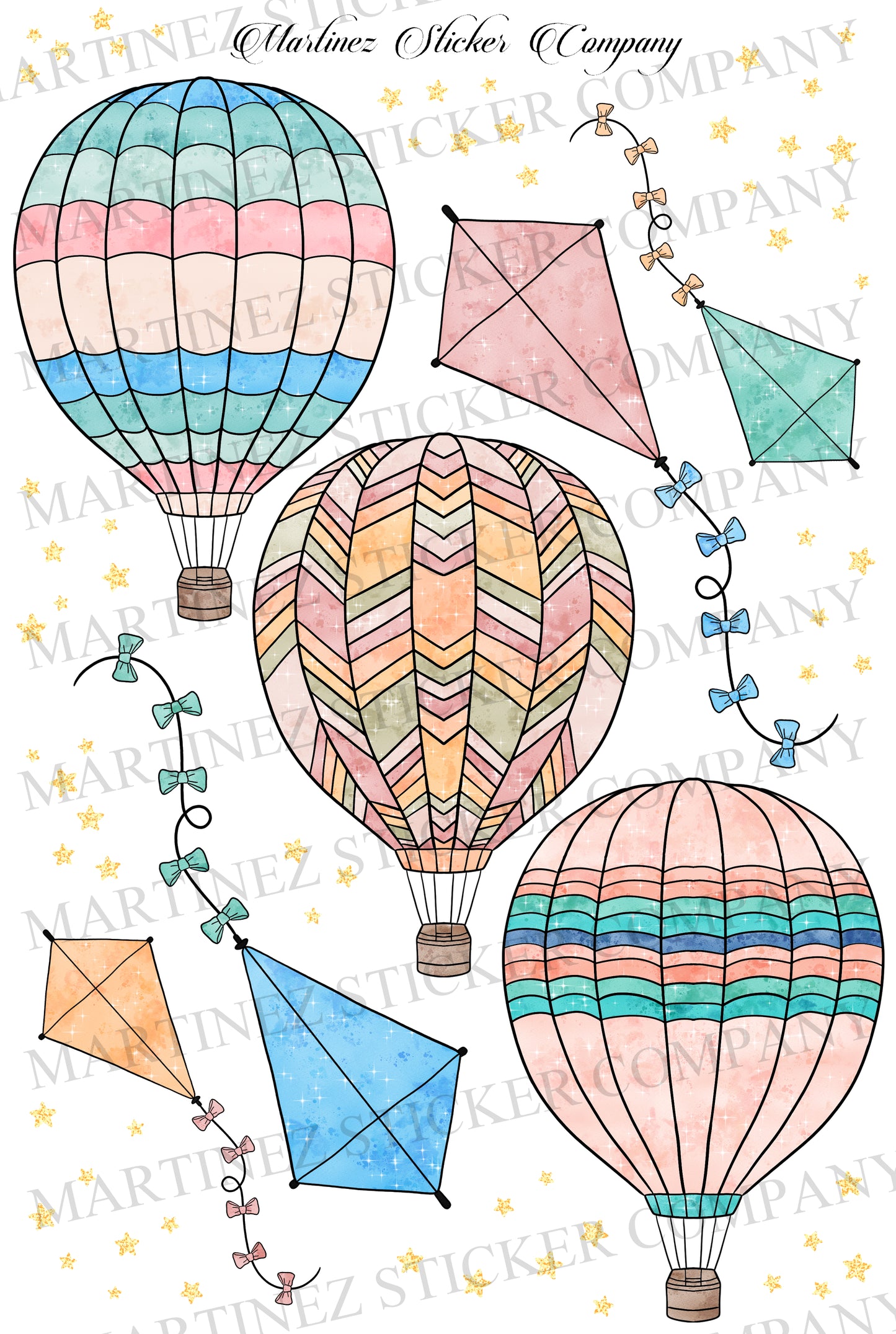 *PRINTABLE* Hot Air Balloons Coastal