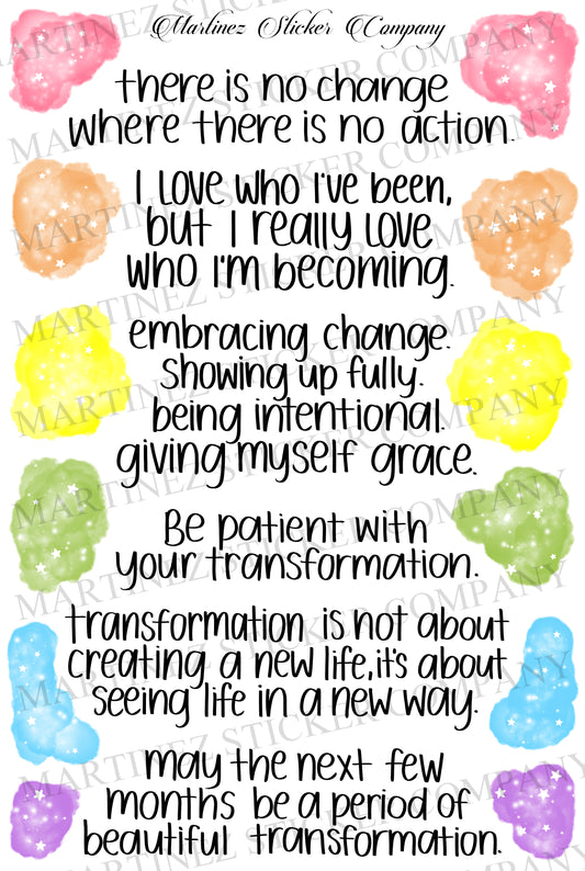 *PRINTABLE* I Am Transforming Bright