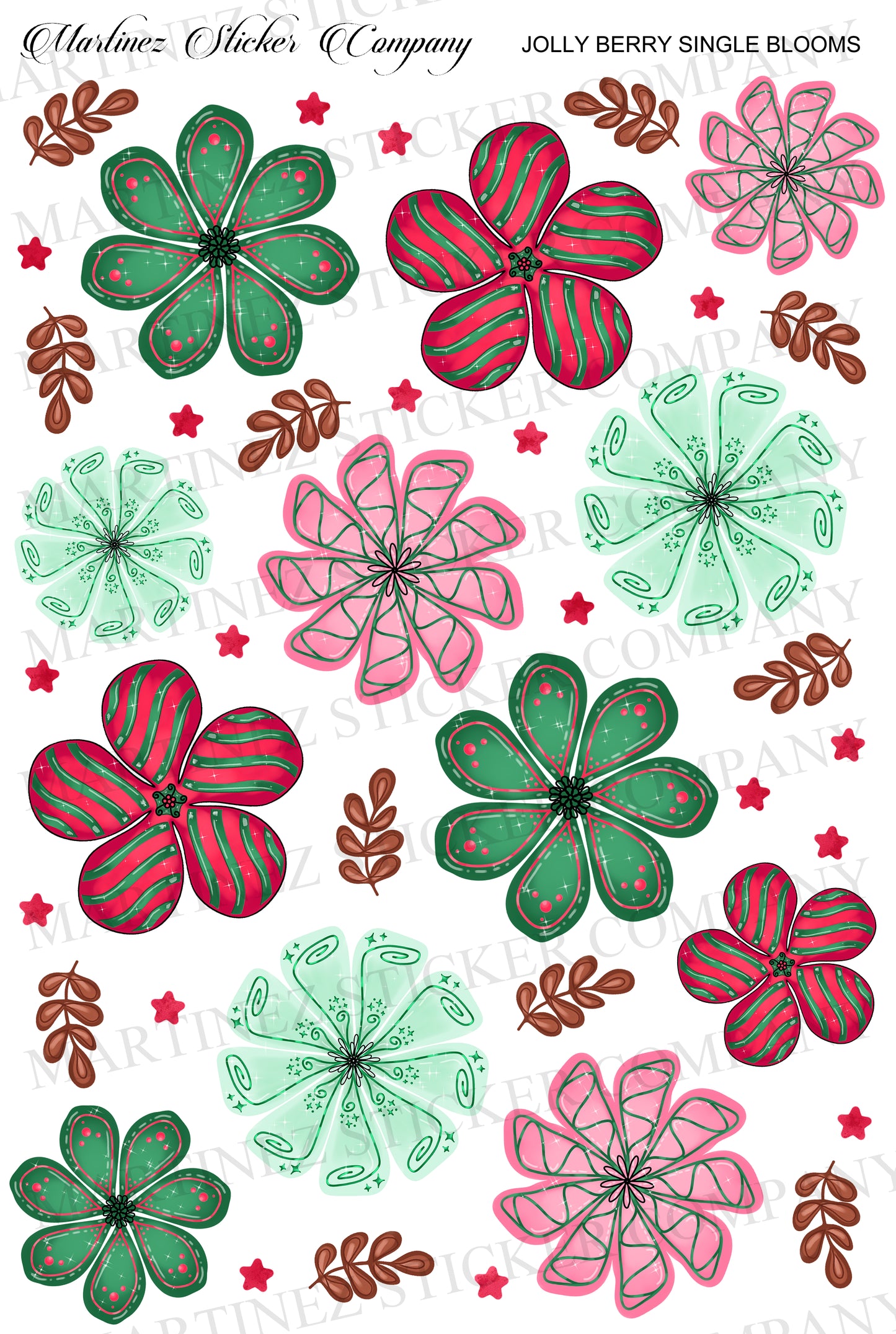 *PRINTABLE* Jolly Berry Single Blooms