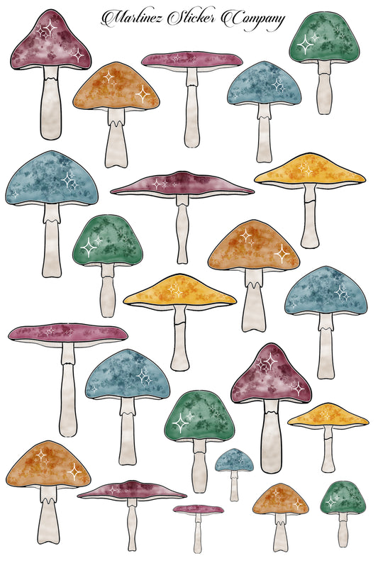 *PRINTABLE* Jewel Tone Mushrooms