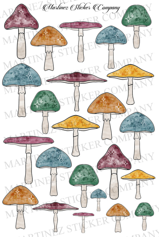 *PRINTABLE* Jewel Tone Mushrooms