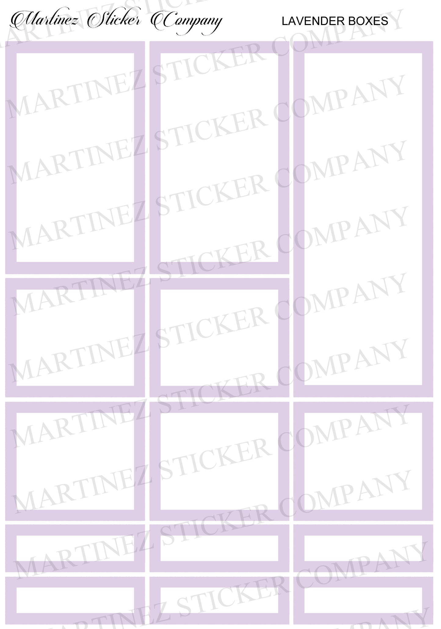 *PRINTABLE* Lavender Boxes