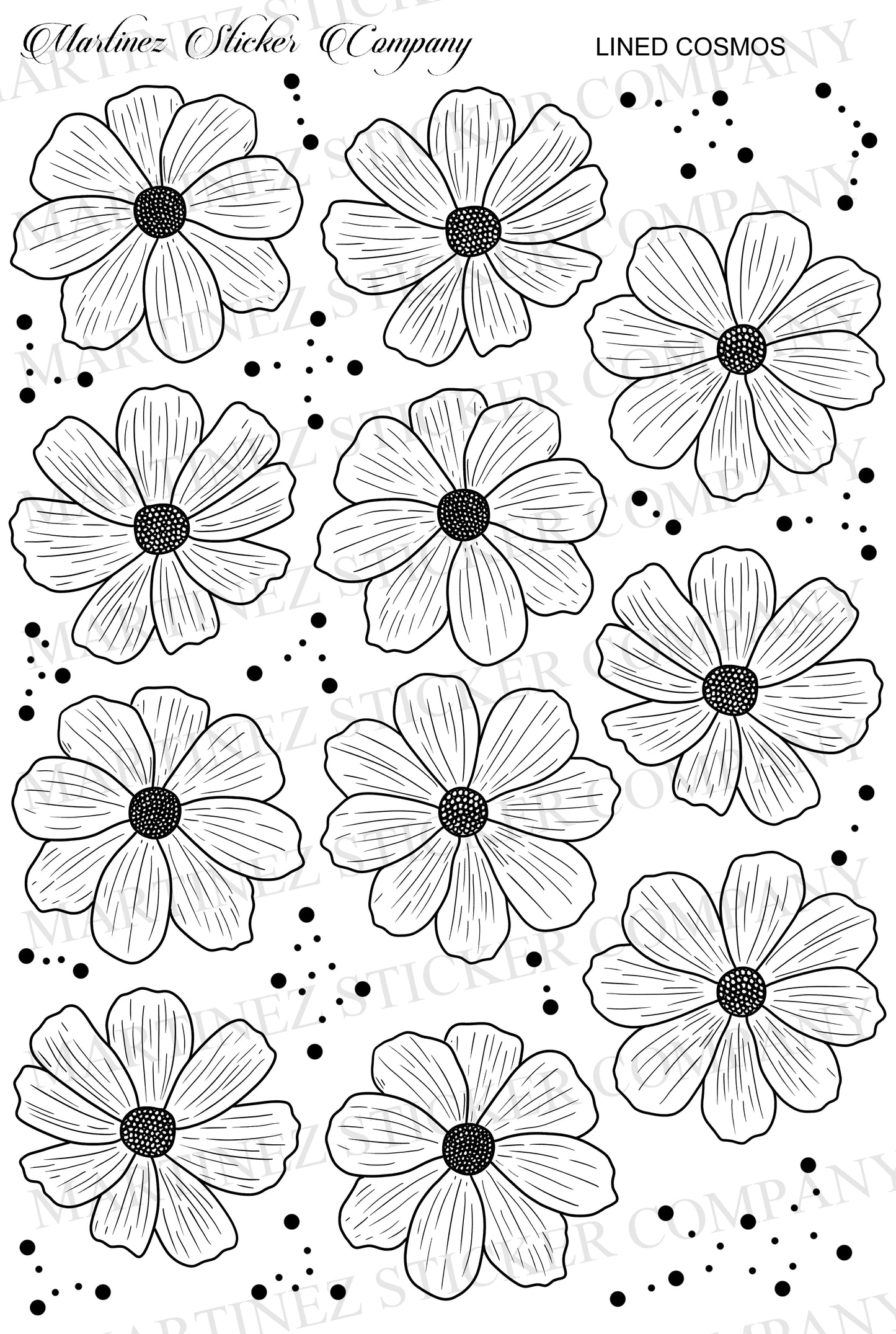 *PRINTABLE* Lined Cosmos