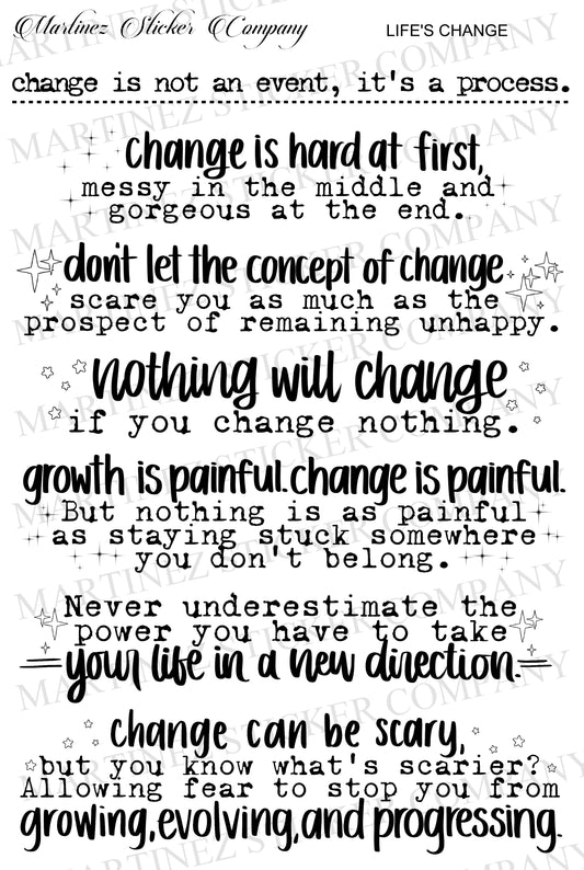 *PRINTABLE*  Life's Change