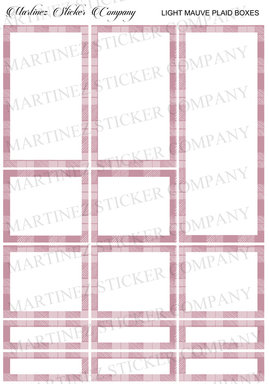 *PRINTABLE*  Light Mauve Plaid Boxes