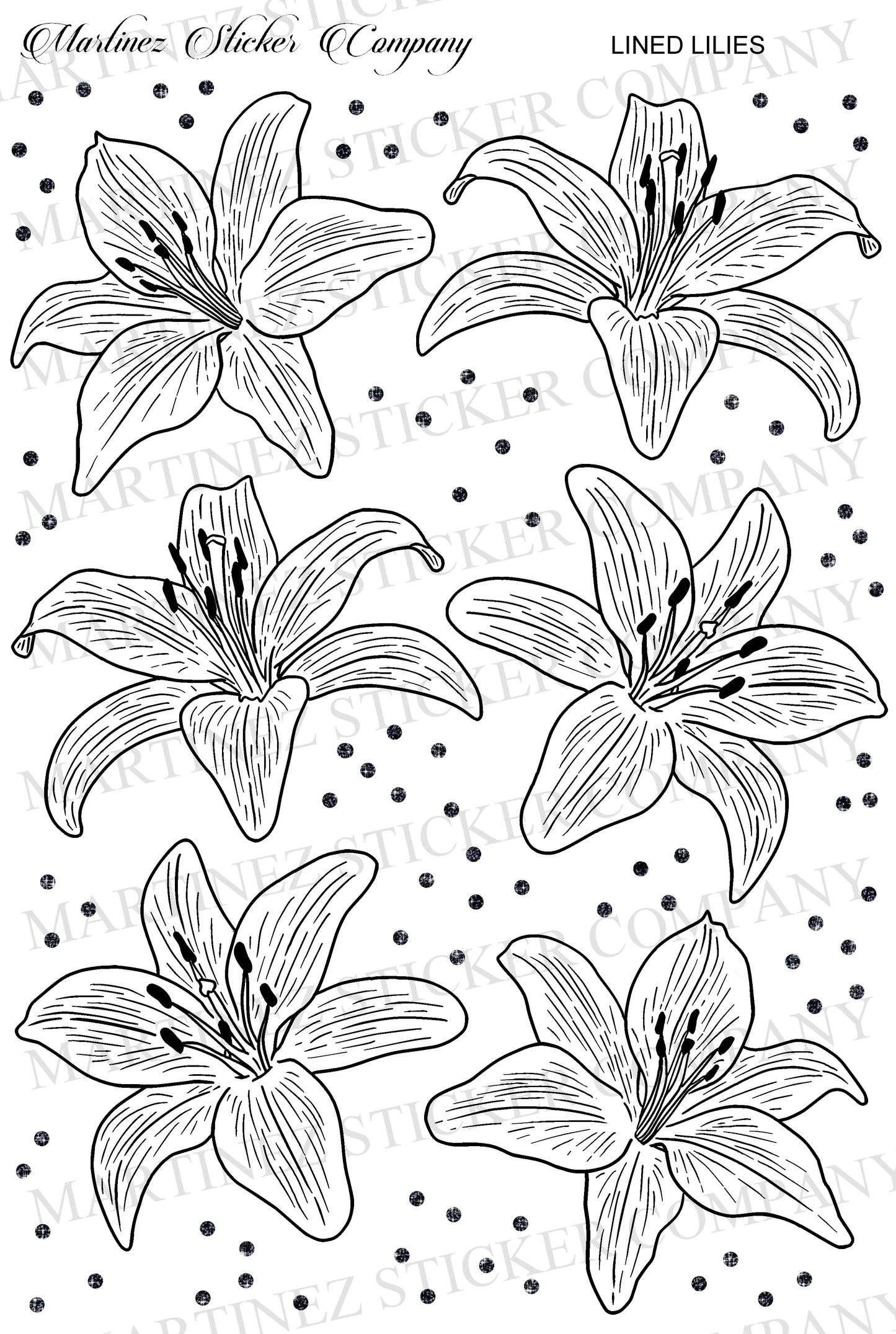 *PRINTABLE* Lined Lilies