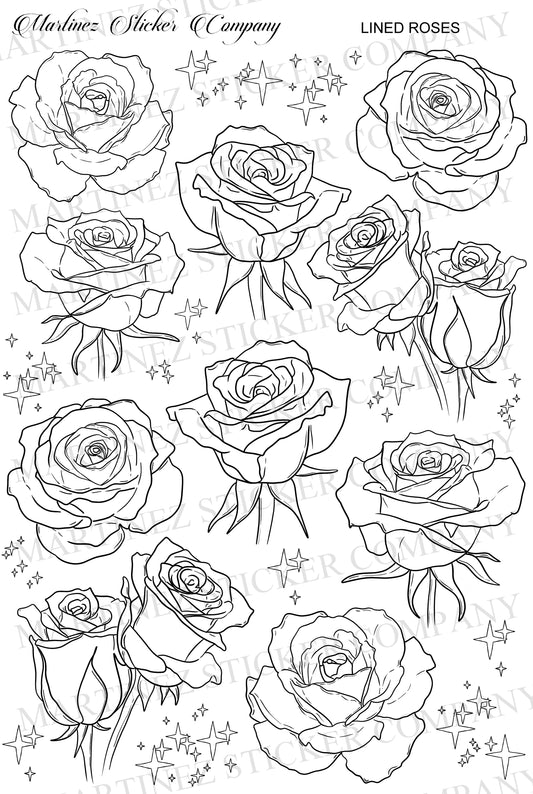 *PRINTABLE*  Lined Roses