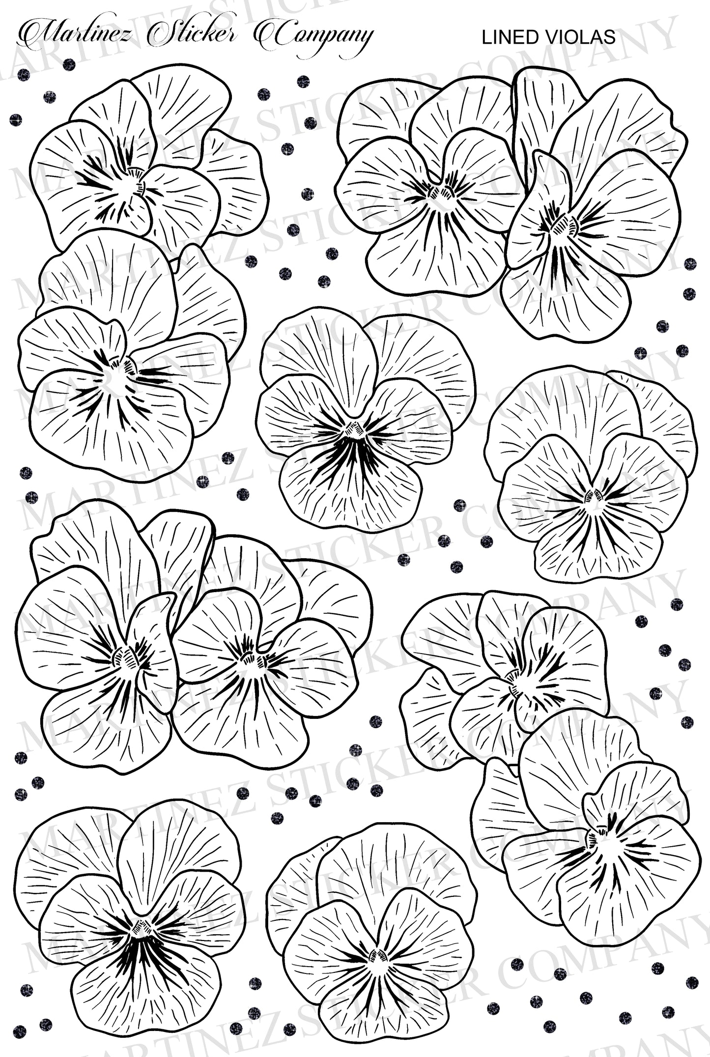 *PRINTABLE* Lined Violas