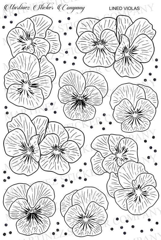 *PRINTABLE* Lined Violas