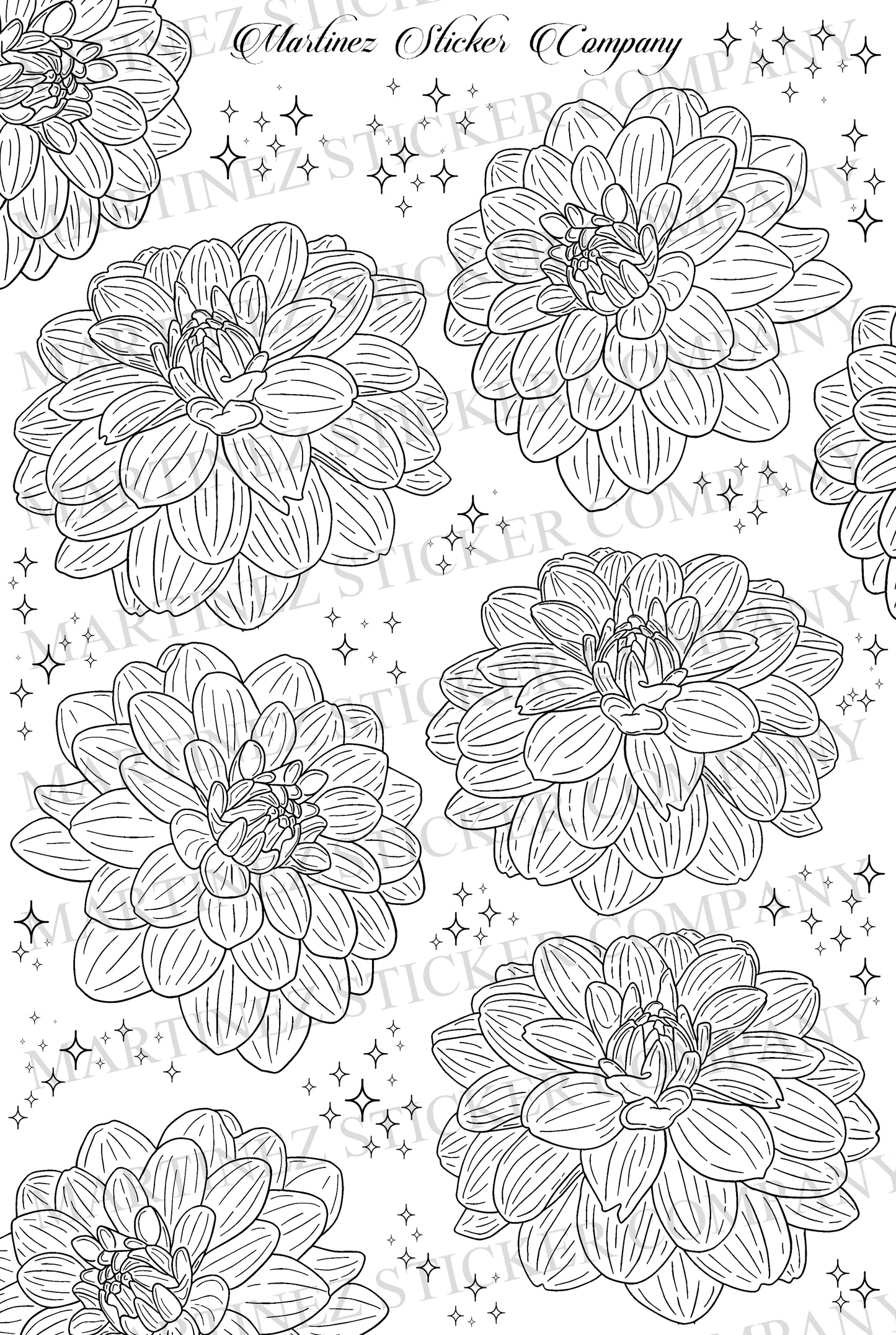 Lined Dahlias