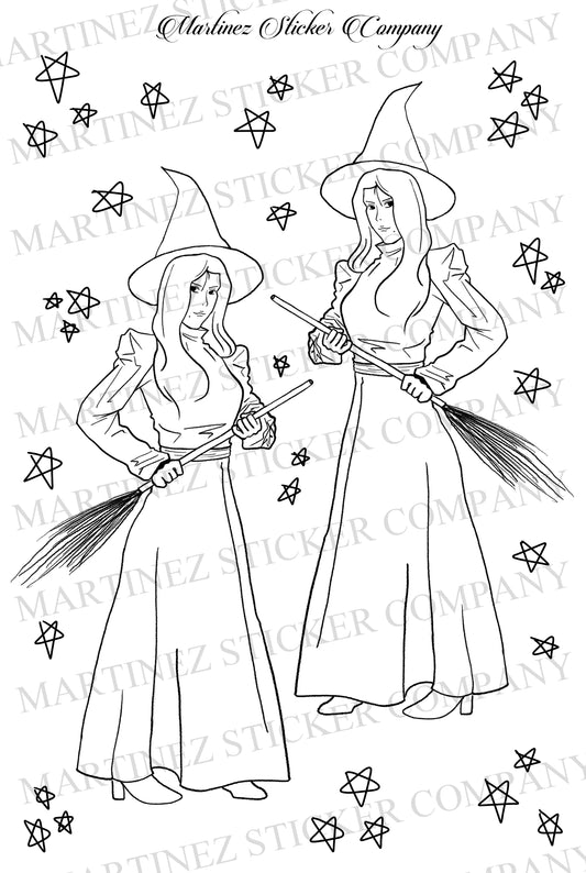 *PRINTABLE* Lined Witch