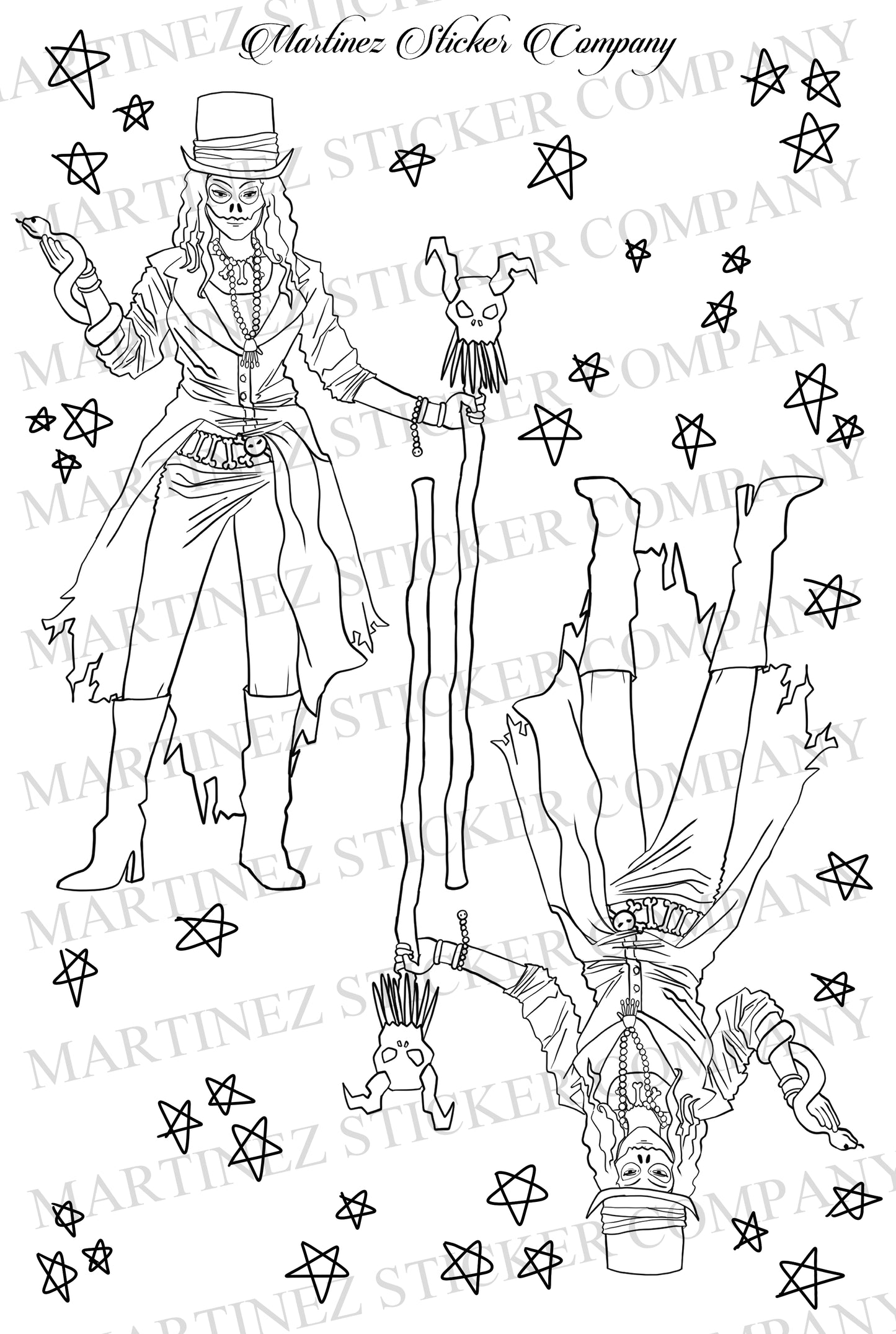 *PRINTABLE* Lined Witch Doctor