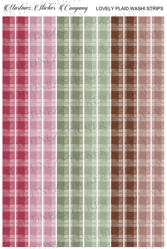 *PRINTABLE*  Lovely Plaid Washi Strips