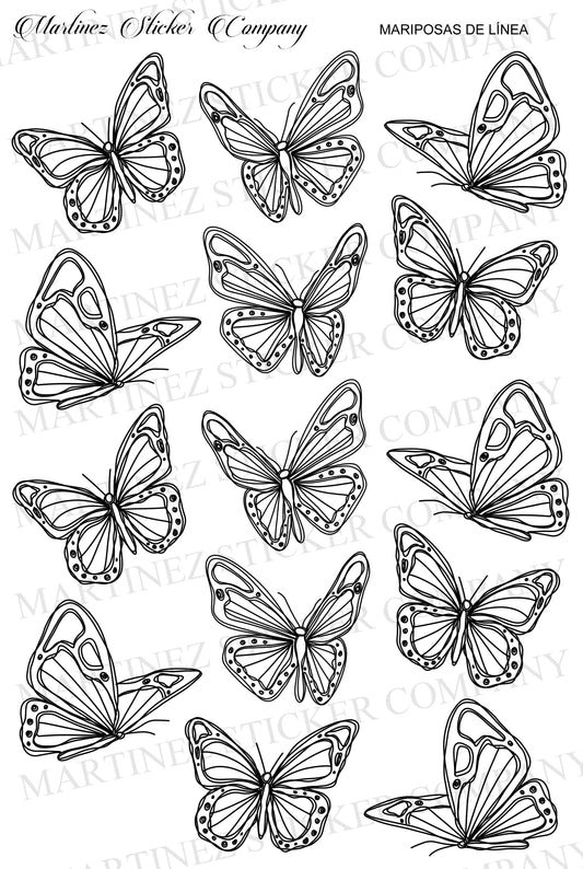 *PRINTABLE* Mariposas De Línea