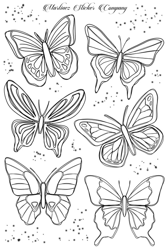 Messy Lined Butterflies