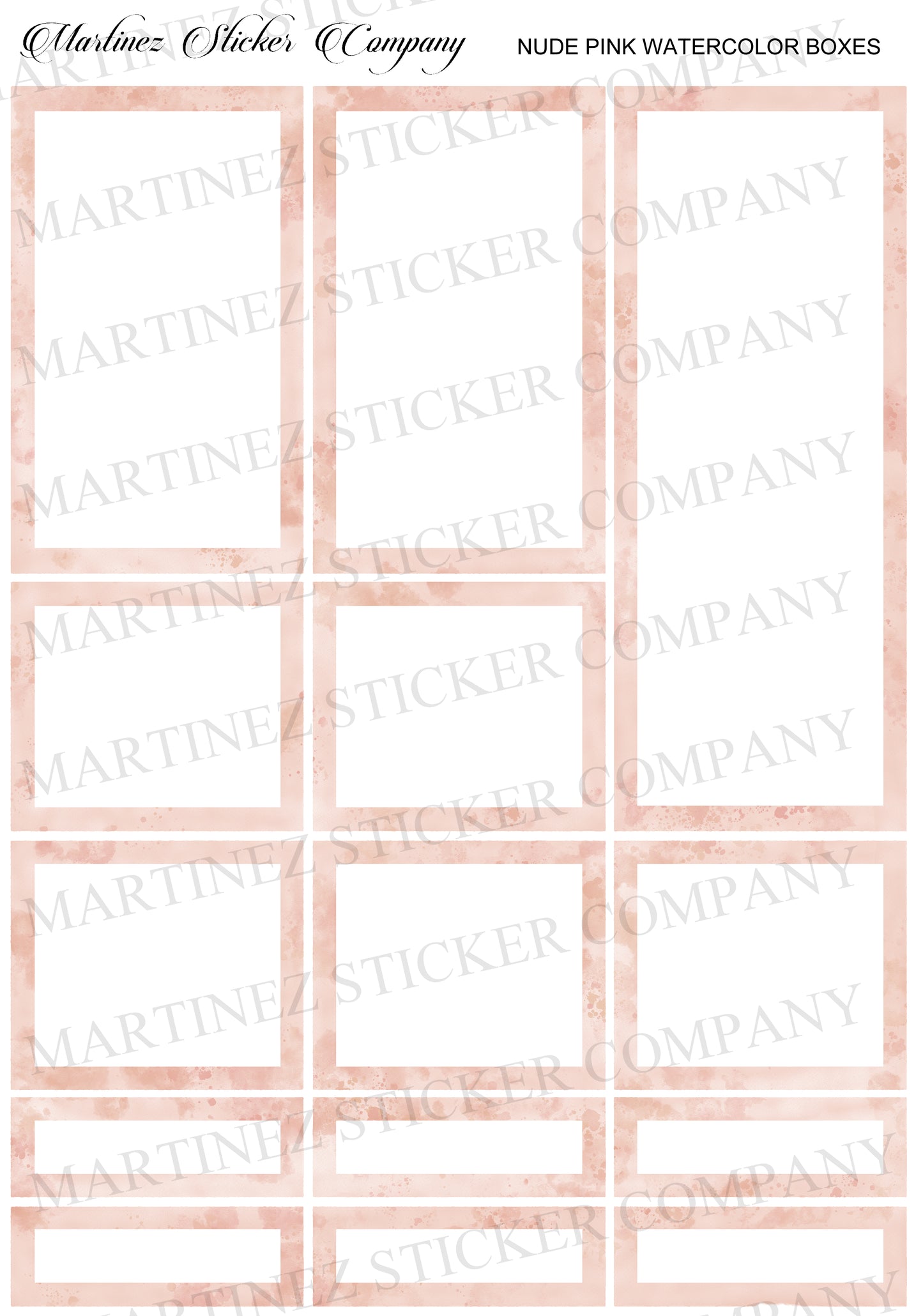 Nude Pink Watercolor Boxes