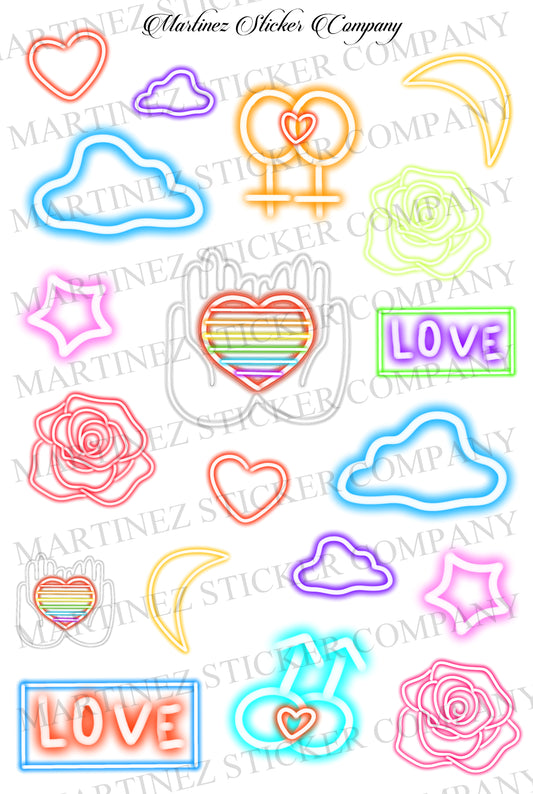 *PRINTABLE* Neon Love Doodles