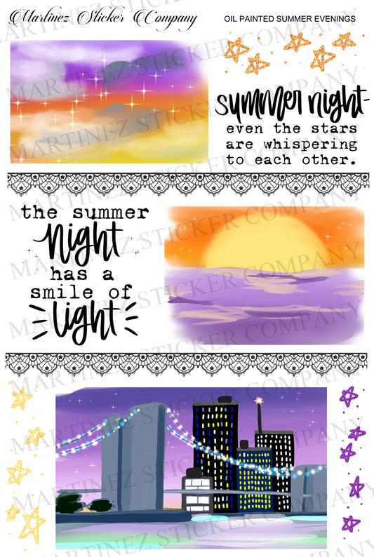 *PRINTABLE* Oil Painted Summer Evenings