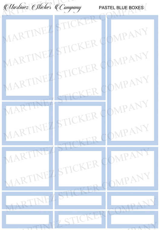 *PRINTABLE* Pastel Blue Boxes
