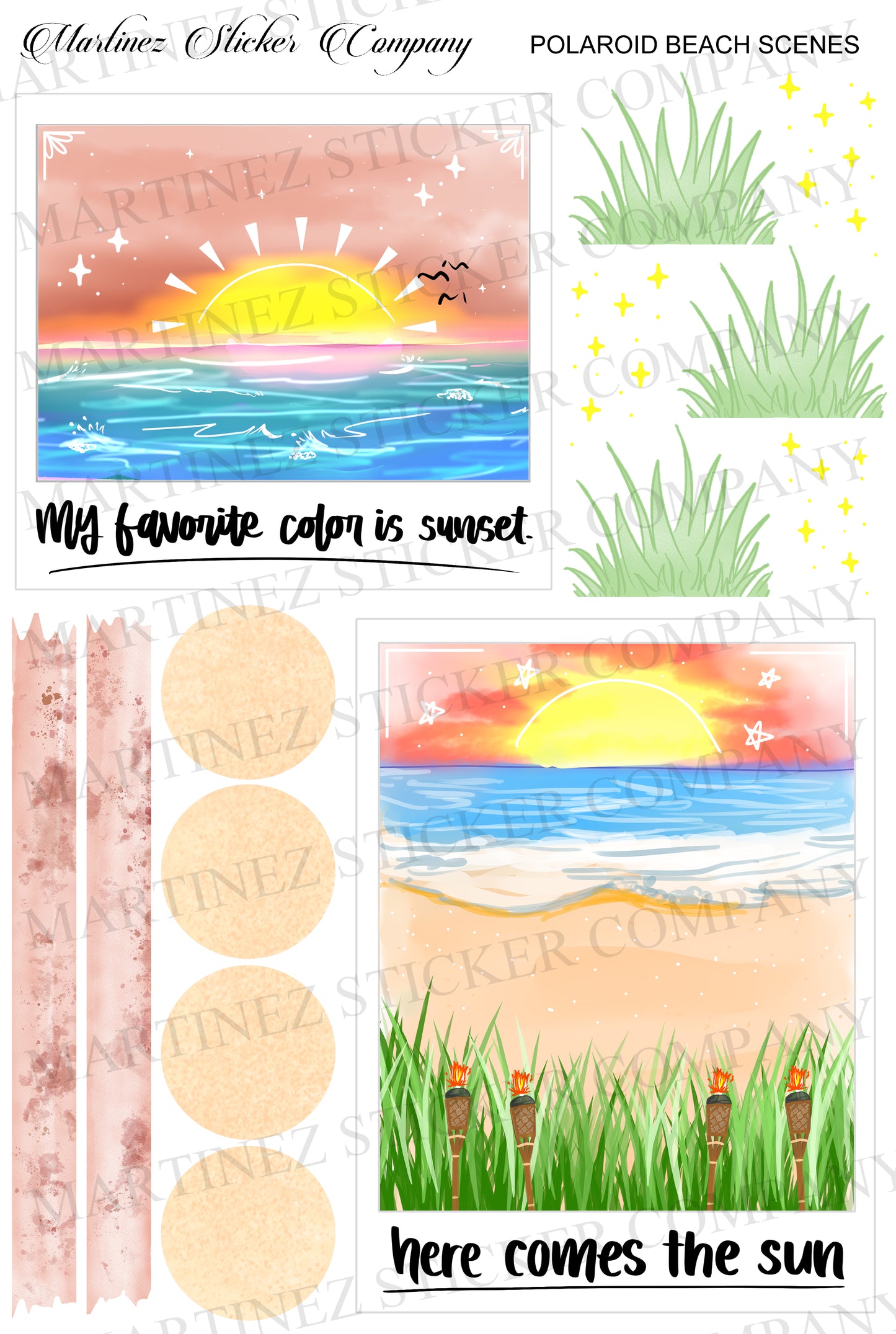 Polaroid Beach Scenes