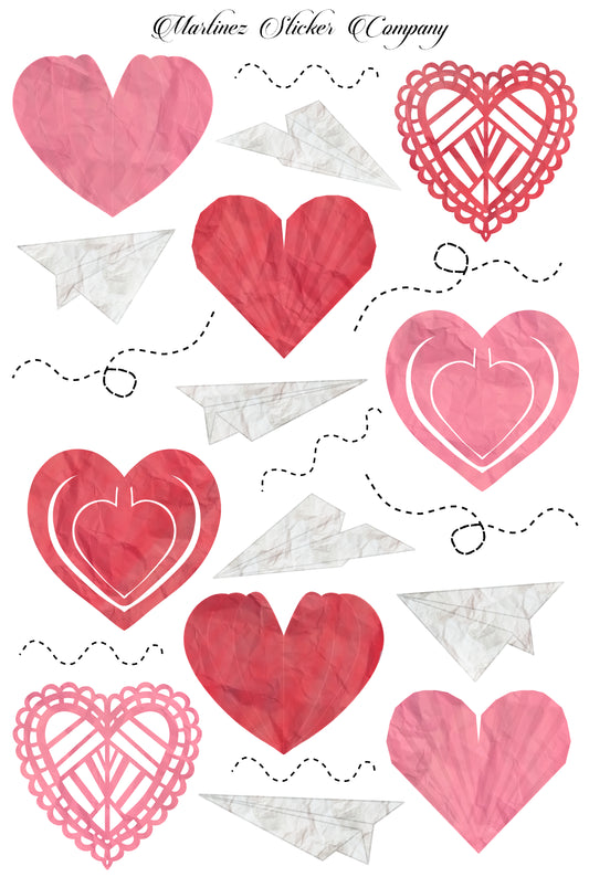 *PRINTABLE* Paper Hearts and Planes