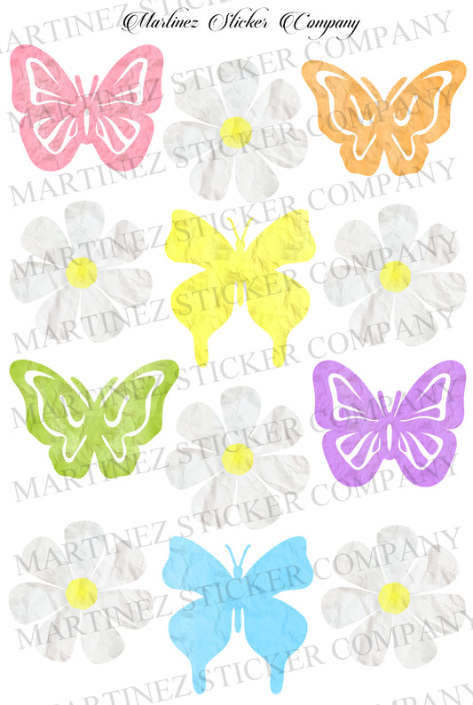 *PRINTABLE* Paper Butterflies and Flowers