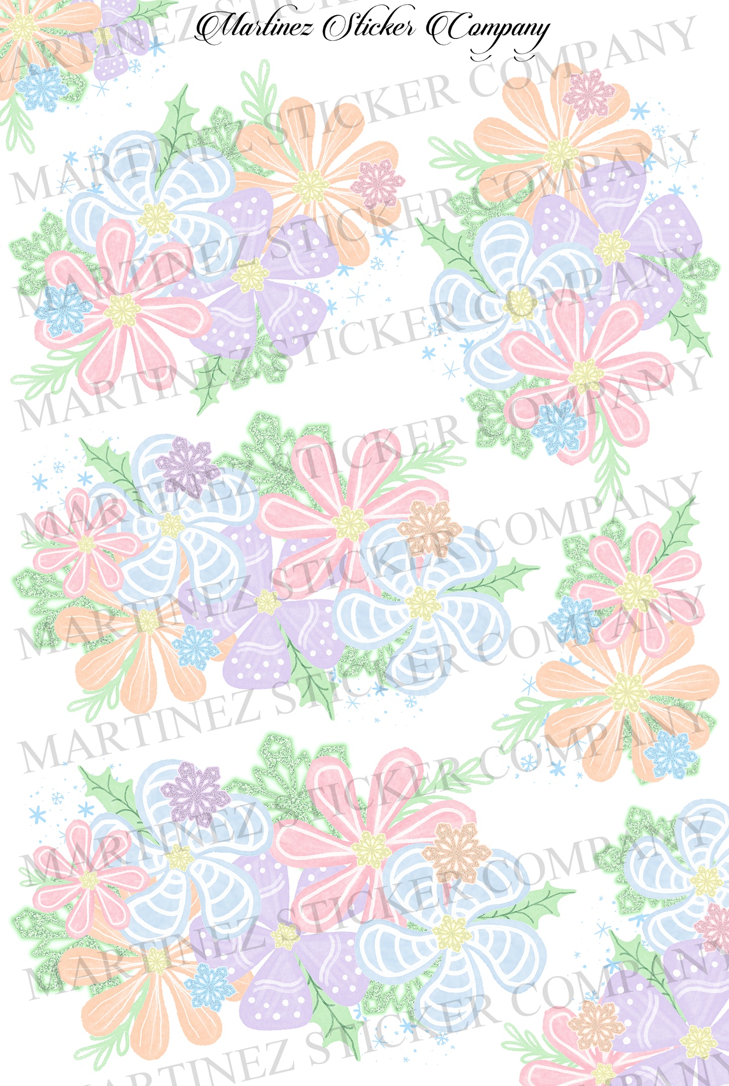 *PRINTABLE* Pastel Winter Blooms