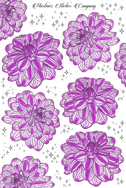*PRINTABLE* Purple Dahlias