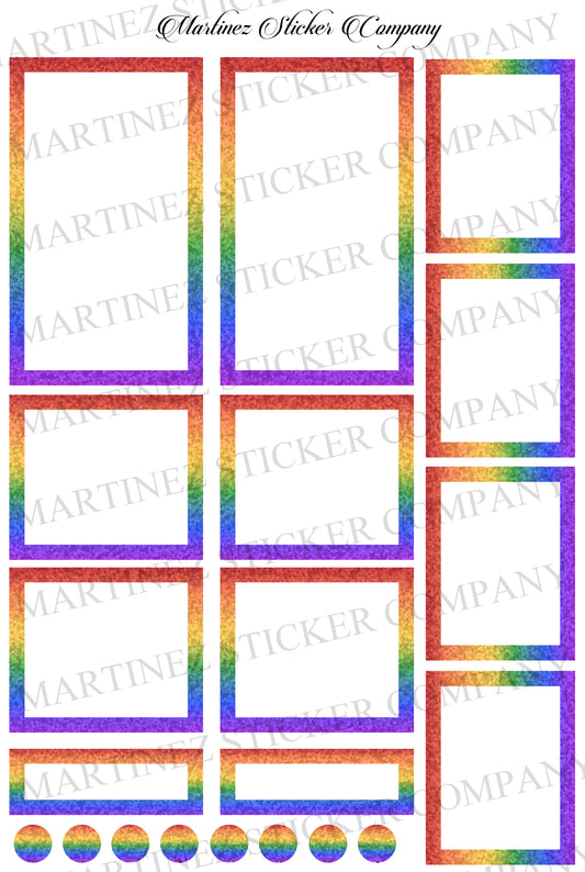 *PRINTABLE* Glitter Boxes Rainbow