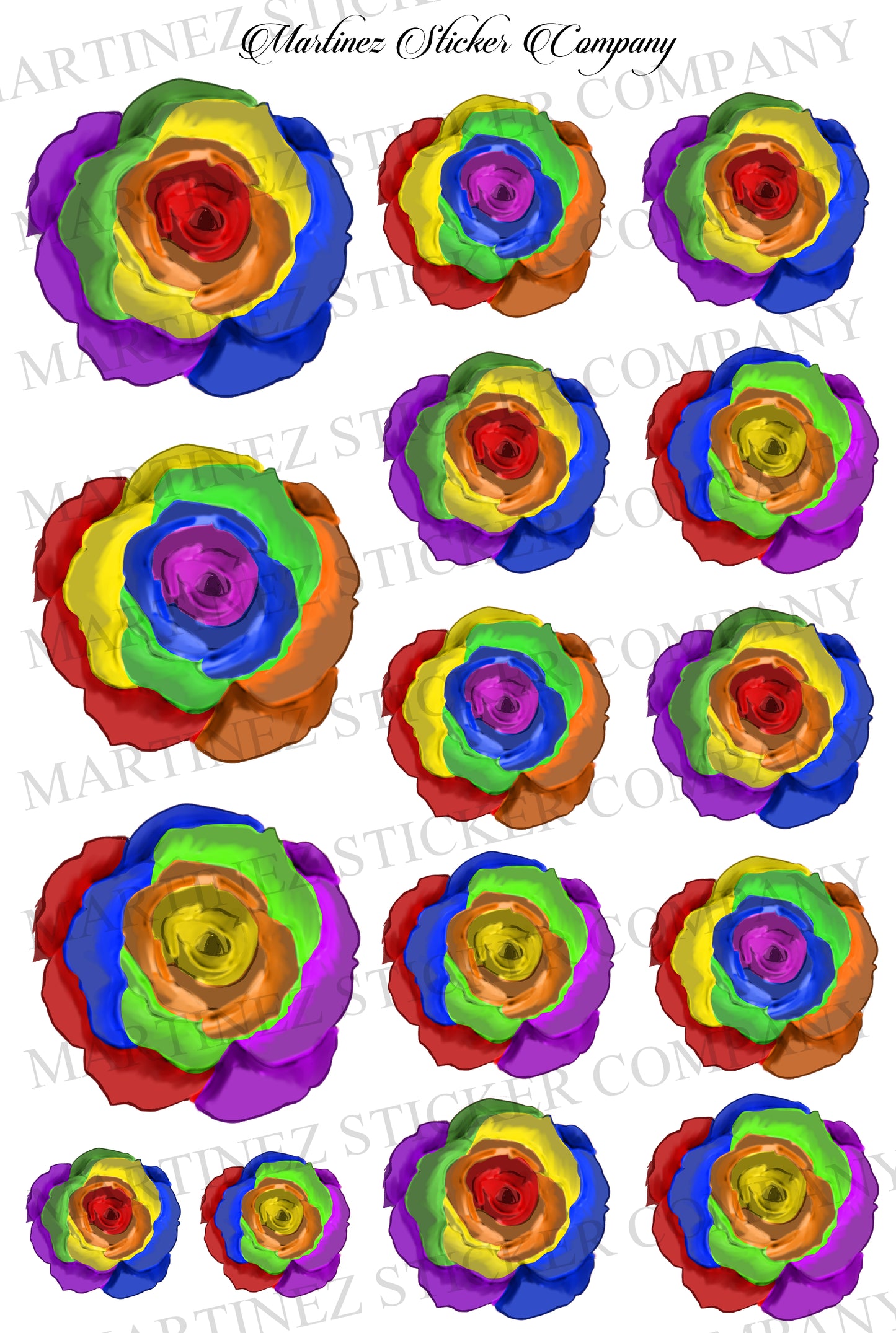 *PRINTABLE* Rainbow Roses